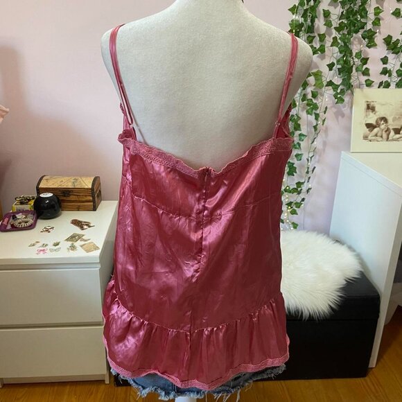 Pink Satin Princess Camisole - Picture 3 of 7
